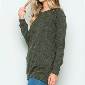 👚❌SOLD Elbow Patch Long Sleeve Tunic Sz XL❌👚